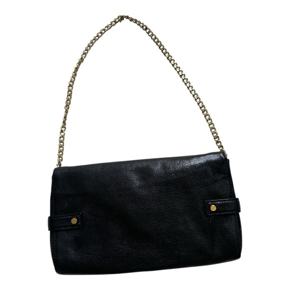 Michael Kors black leather shoulder bag with gold chain and hardware - Picture 2 of 16